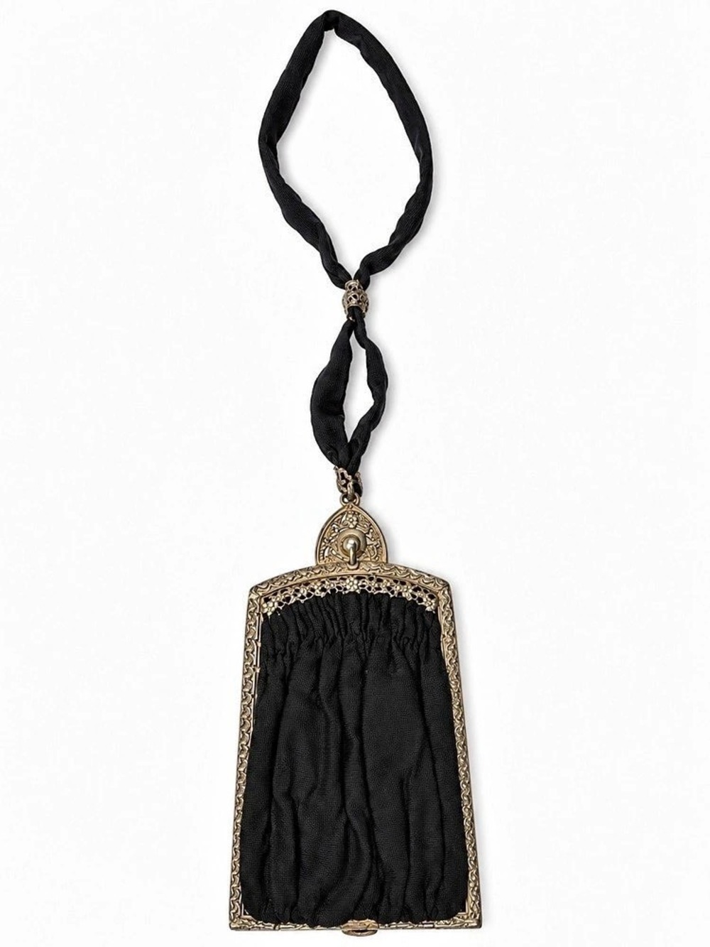 Vintage Victorian Black Wristlet